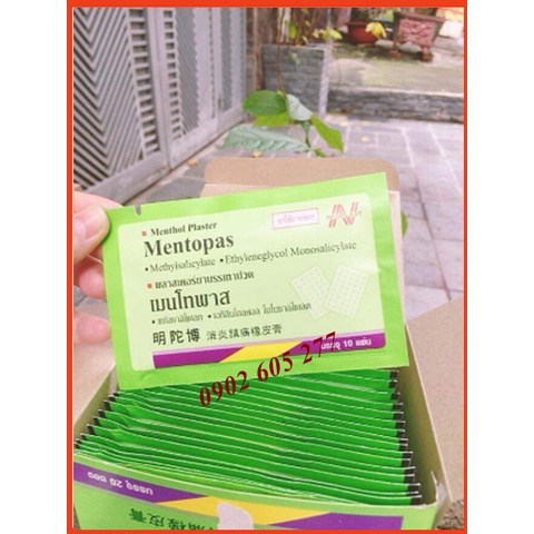 1 Gói Cao Dán Mentopas Neoplast Thái Lan (1 Gói 10 miếng)