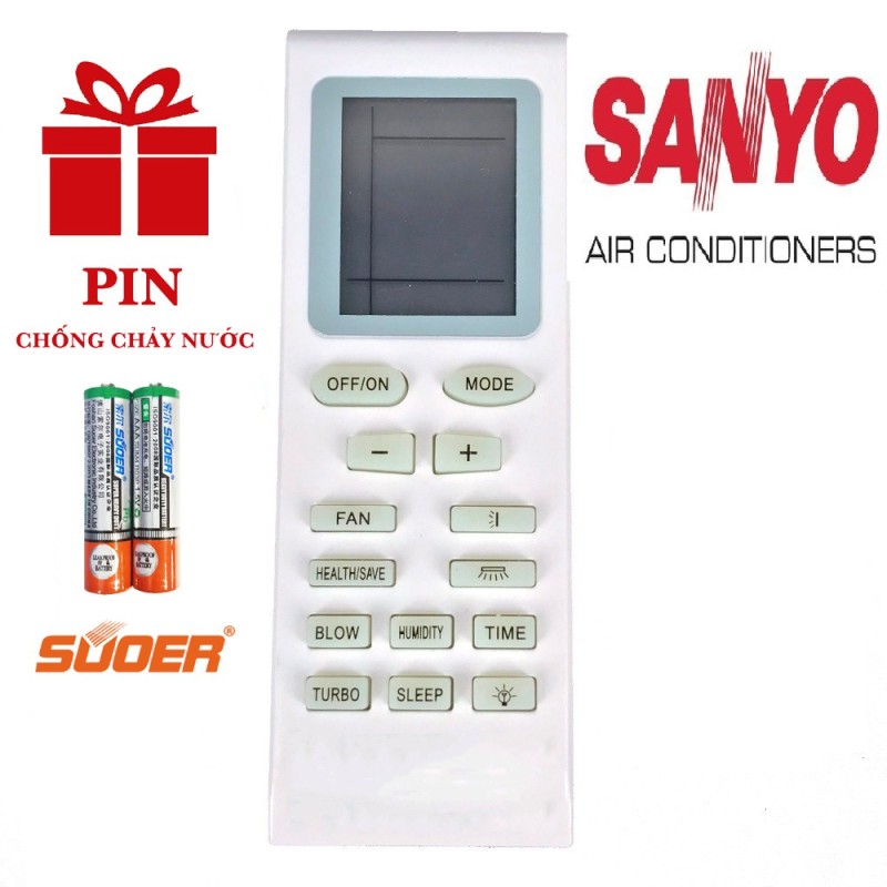 [Nhập ELJAN2 giảm đến 200k cho đơn 99k]Điều khiển điều hoà SANYO đa năng - Remote máy lạnh SANYO chính hãng