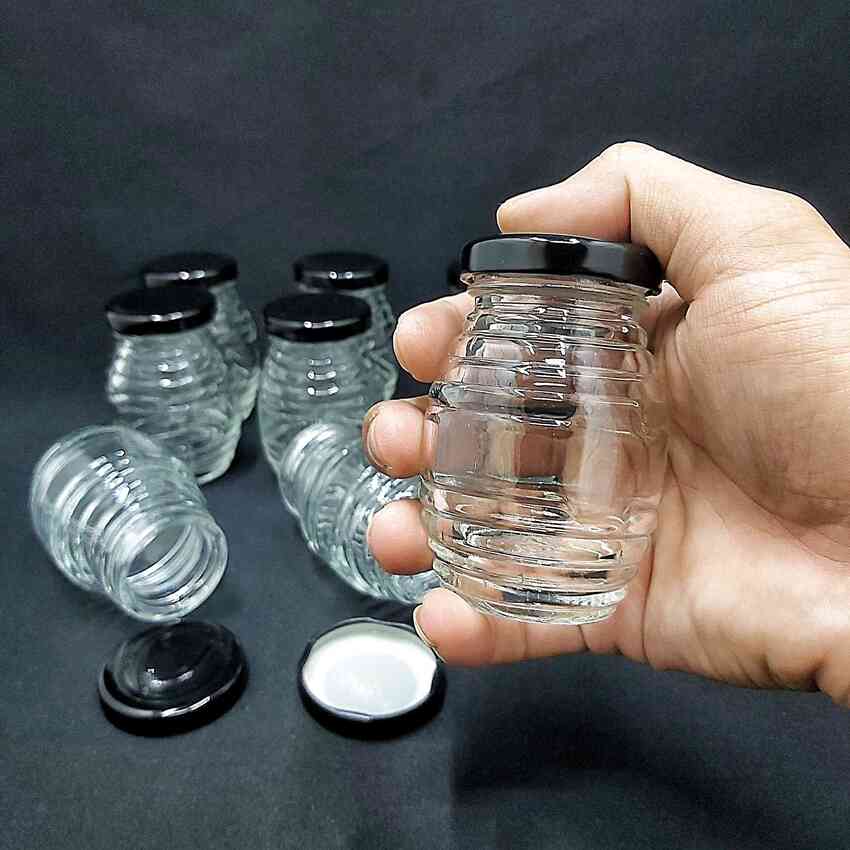 Hũ Làm Sữa Chua Thủy Tinh 100ML (combo 20 cái) con ong  nắp thiếc đen –  Hũ Chưng Yến 100ML - Hủ Yaourt Thủy Tinh - Hũ Gia Vị