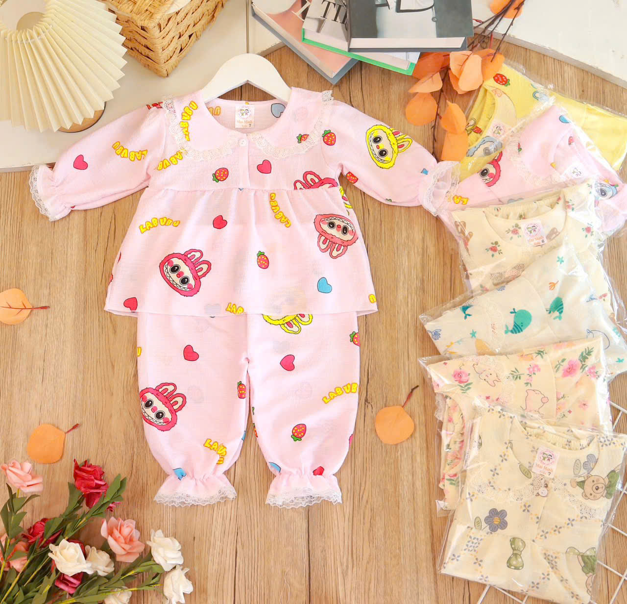 Combo 3 Bộ Đũi Xốp Tay Dài Bé (6-18kg)  (3 bộ 3 họa tiết khác nhau)