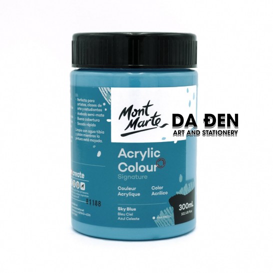 [HCM]Màu Mont Marte Signature Acrylic Colour 300ml (10.1-oz) - Sky Blue