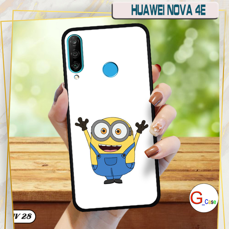 Ốp Huawei Nova 4E lưng nhám -ngộ nghĩnh