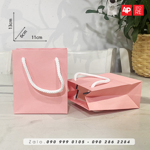 01 TÚI KRAFT HỒNG 120GSM - NHIỀU SIZE