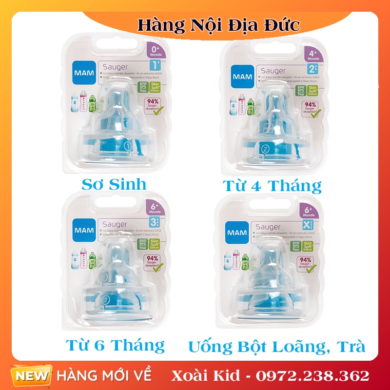 Núm ti thay thế bình sữa MAM của Đức- Đủ Bill