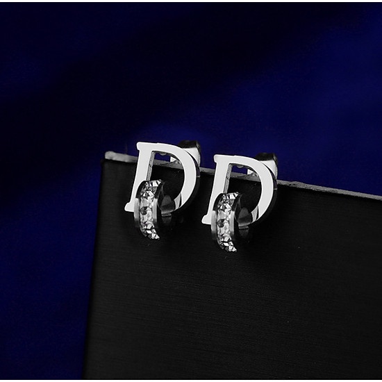 Khuyên tai nữ CDE D-shaped Earrings Silver CDE3019SV