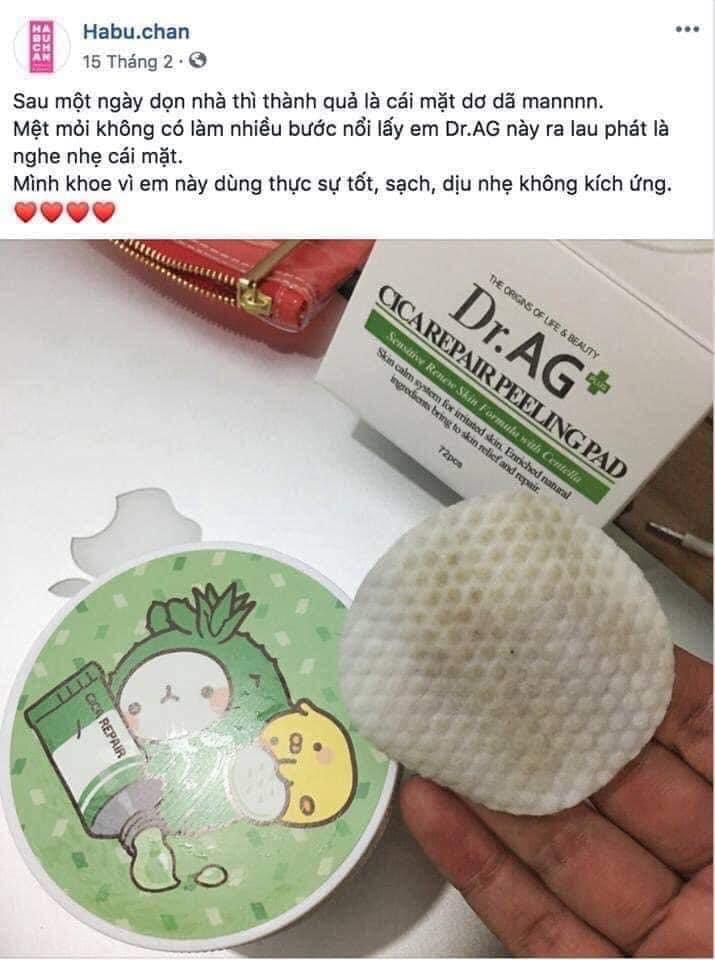 Miếng tẩy tế bào chết hàng ngày Dr.AG+ Peeling Pad
