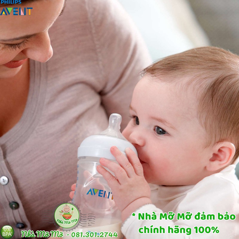 Bình sữa Philips Avent Natural 260ml (SCF693/13) cho bé - Nhà Mỡ Mỡ