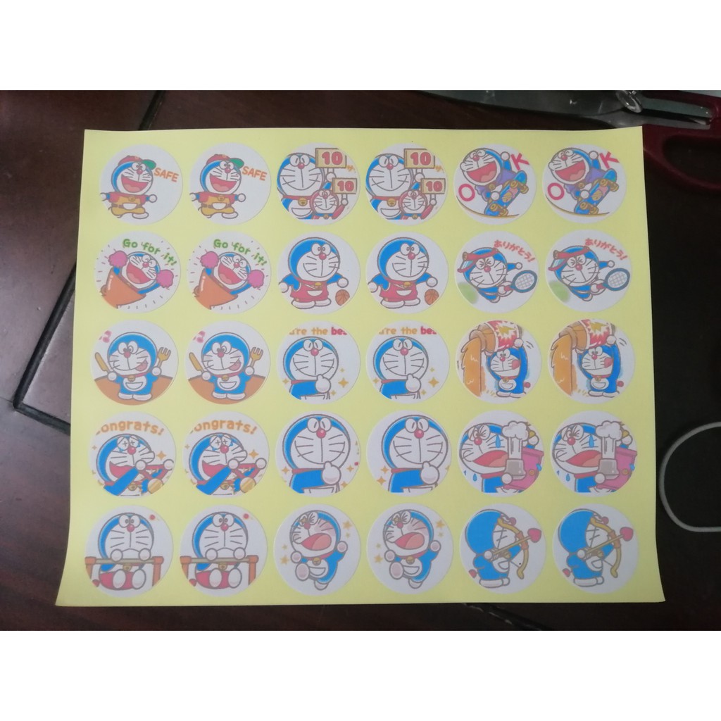 30 miếng dán stickers hình DORAEMON