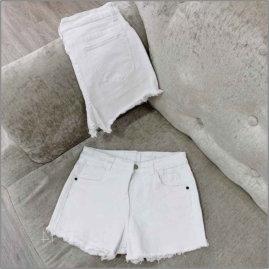 Quần short jean nữ TRẮNG TRƠN DT-M1