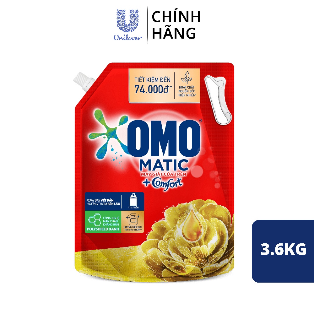 Nước giặt OMO Matic 3,6kg /3,9kg(Túi)