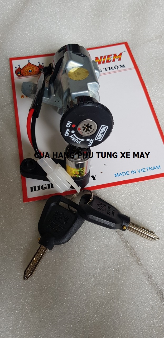 Bộ ổ khóa trước - sau gắn SIRIUS chìa 8 cạnh - chất liệu cao cấp - chắc chắn không sợ bẻ khóa