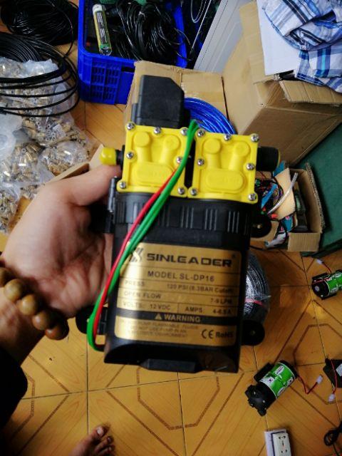 Máy bơm áp lực mini 12v đôi Sinleader