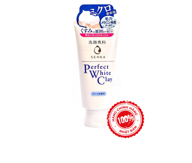 [HCM]Sữa Rửa Mặt Tạo Bọt Senka Perfect White Clay 120g
