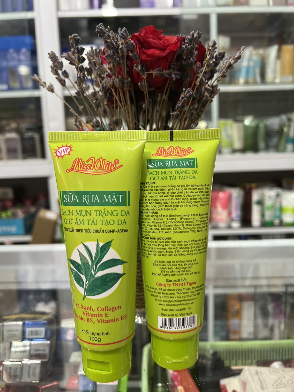 Sữa Rửa Mặt Trà Xanh Miss white 100g