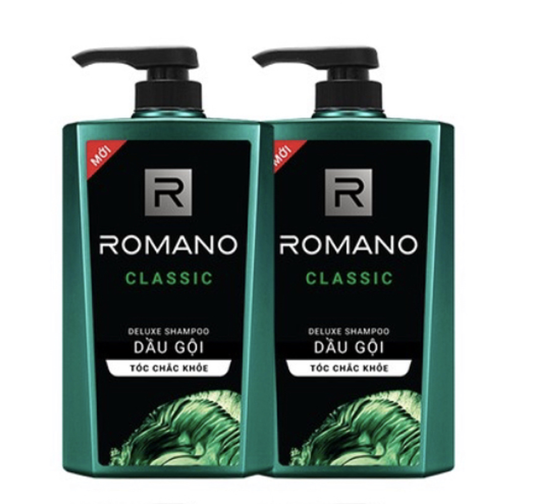 Combo 2 chai dầu gội Romano Classic 650g/chai