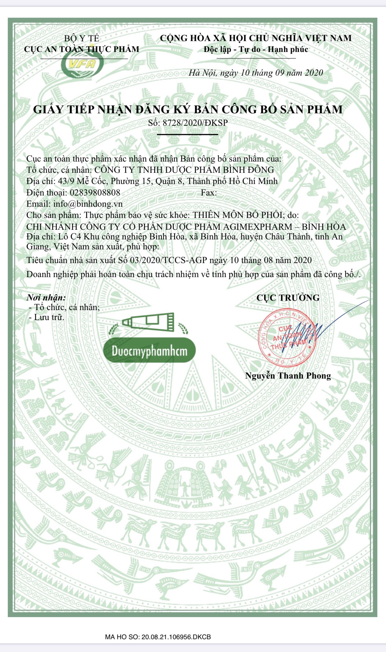 Thiên Môn Bổ Phổi Bình Đông ( Lọ 280ml )