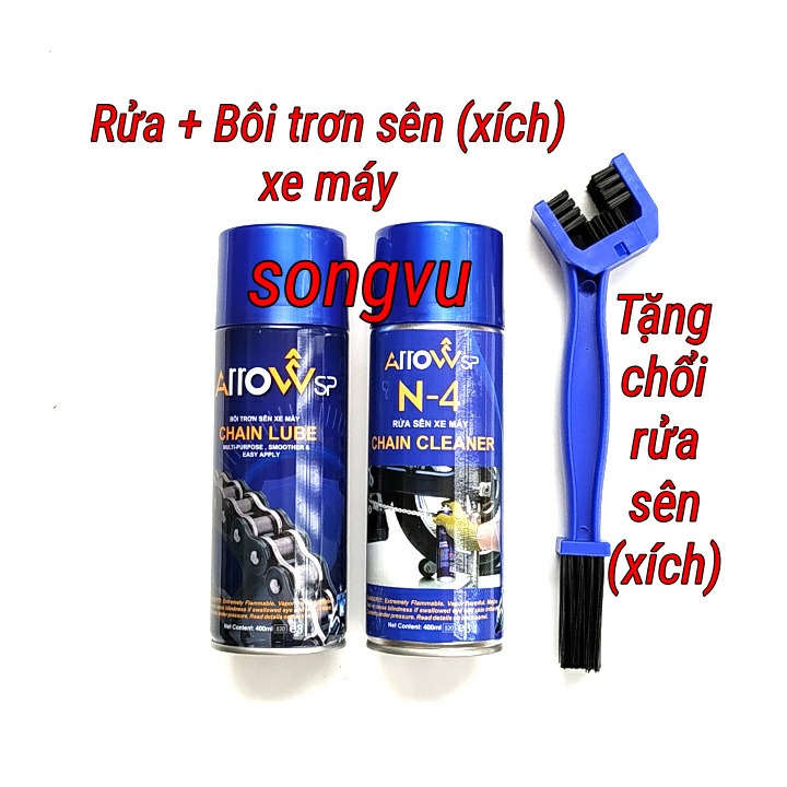 Dung dịch Rửa, Bôi trơn sên (xích) xe máy Arrow