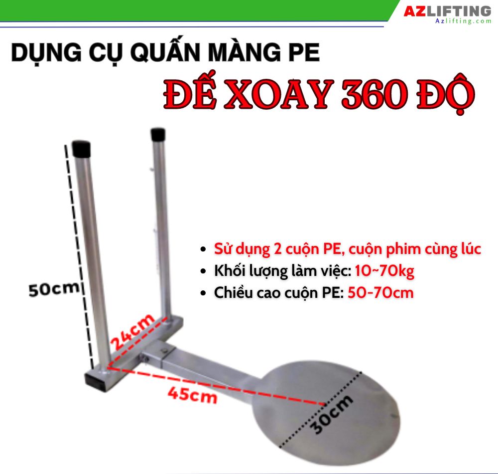 Đế xoay quấn màng PE đóng gói