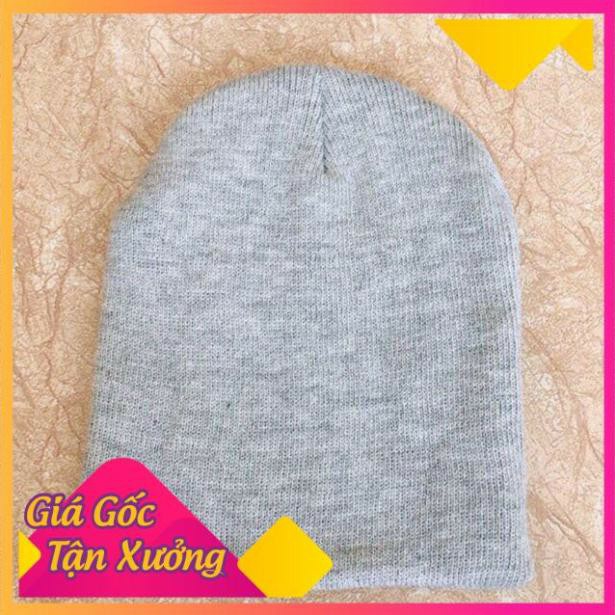 Mũ Len Beanie Trơn Dáng Ngắn 21cm phong cách hàn