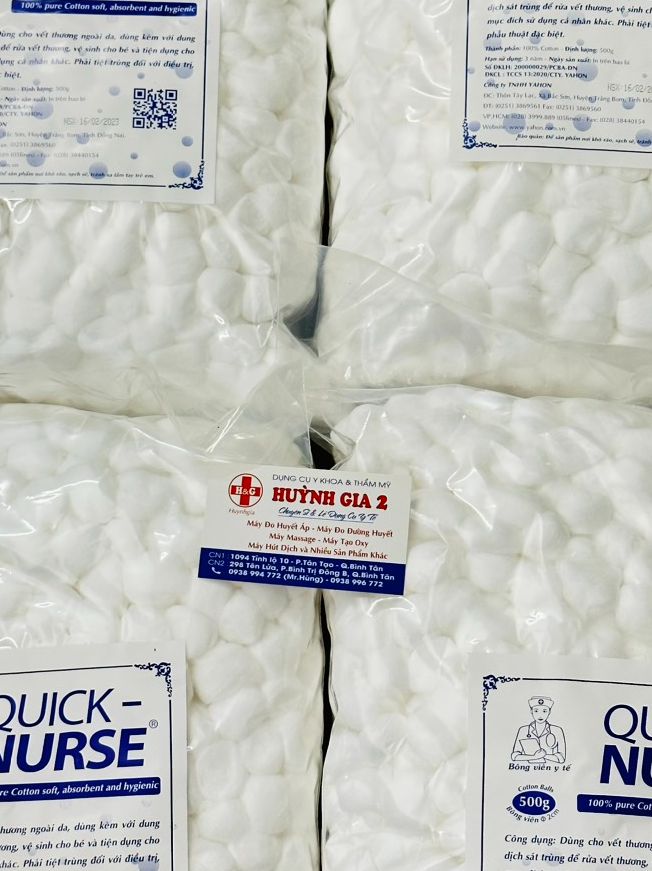 Bông gòn viên Quick Nurse gói 500gram