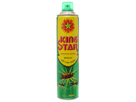 Bình xịt muỗi King Star chai 600ml hương chanh - hạ gục tiêu diệt nhanh côn trùng, kiến, gián