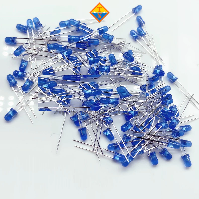 LED 3mm đơn sắc đỏ, lục, vàng, lam và trắng (10 cái)