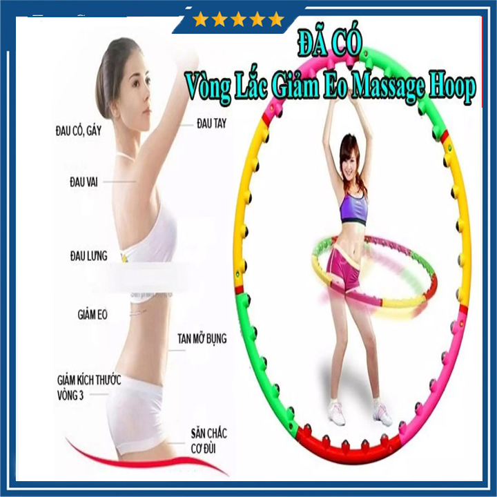 [ HÀNG CHÍNH HÃNG ] Vòng Lắc Eo Thông Minh Hula Hoop Thế Hệ Mới Giúp Giảm Mỡ Bụng, Massage Cơ Bụng, Tiện Lợi Sử Dụng