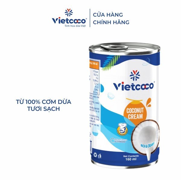 Nước cốt dừa tươi Vietcoco lon 160ml - Món Ngọt