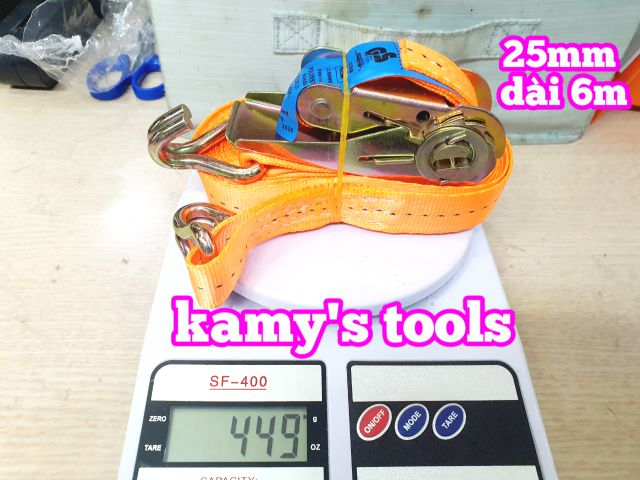 [HCM]Dây Cảo Chằng Hàng Tăng Đơ 25mm 6m (6 Mét) (Dây Cảo Hàng Dây Chằng Hàng)