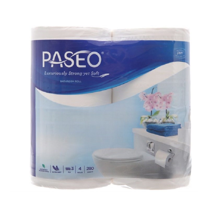 Giấy vệ sinh Paseo 4 cuộn in hoa cao cấp