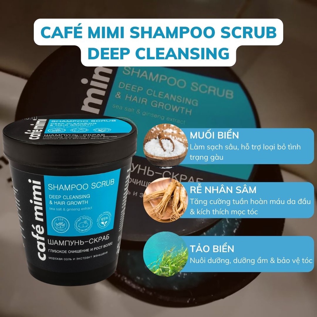[Chiết-Gốc ] Tẩy da chết da đầu Cafe MiMi Super Volumm & Cleansing