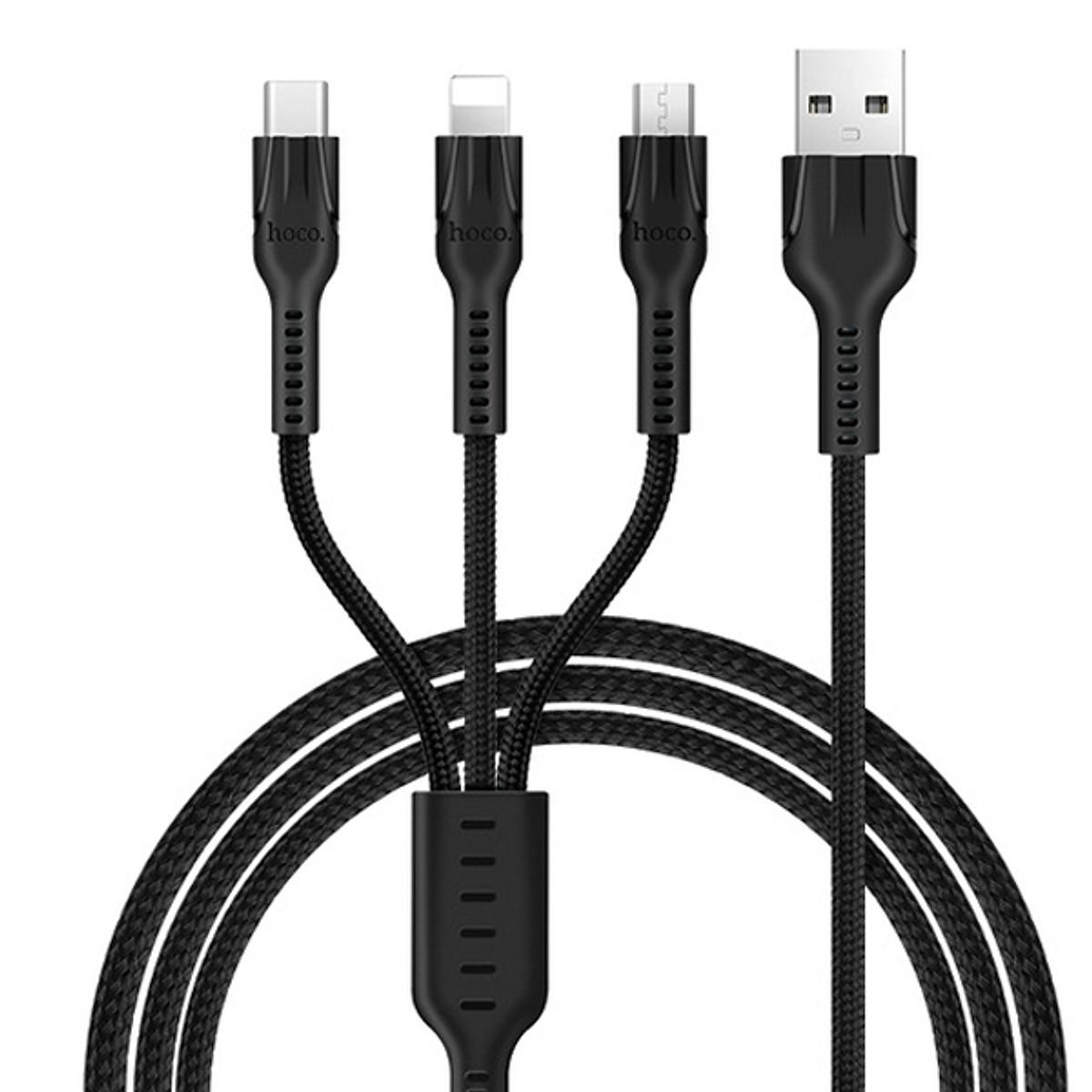 [HCM]Dây Cáp Sạc Lightning Cho iPhone/USB Type-C/MicroUSB Hoco U31 Benay (1.2m)
