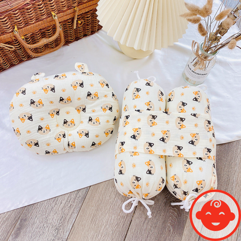 Bộ gối chặn bông muslin cao cấp cho bé
