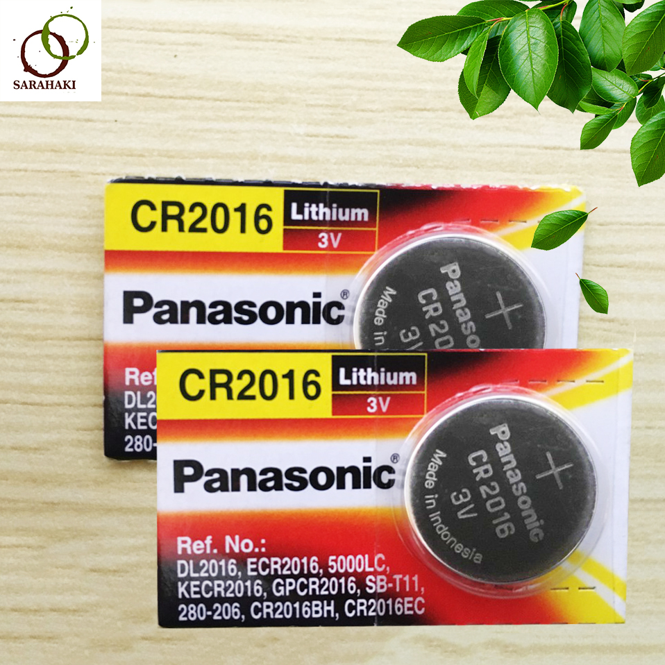 Combo 2 viên pin CR2016 Panasonic Lithium 3V chính hãng