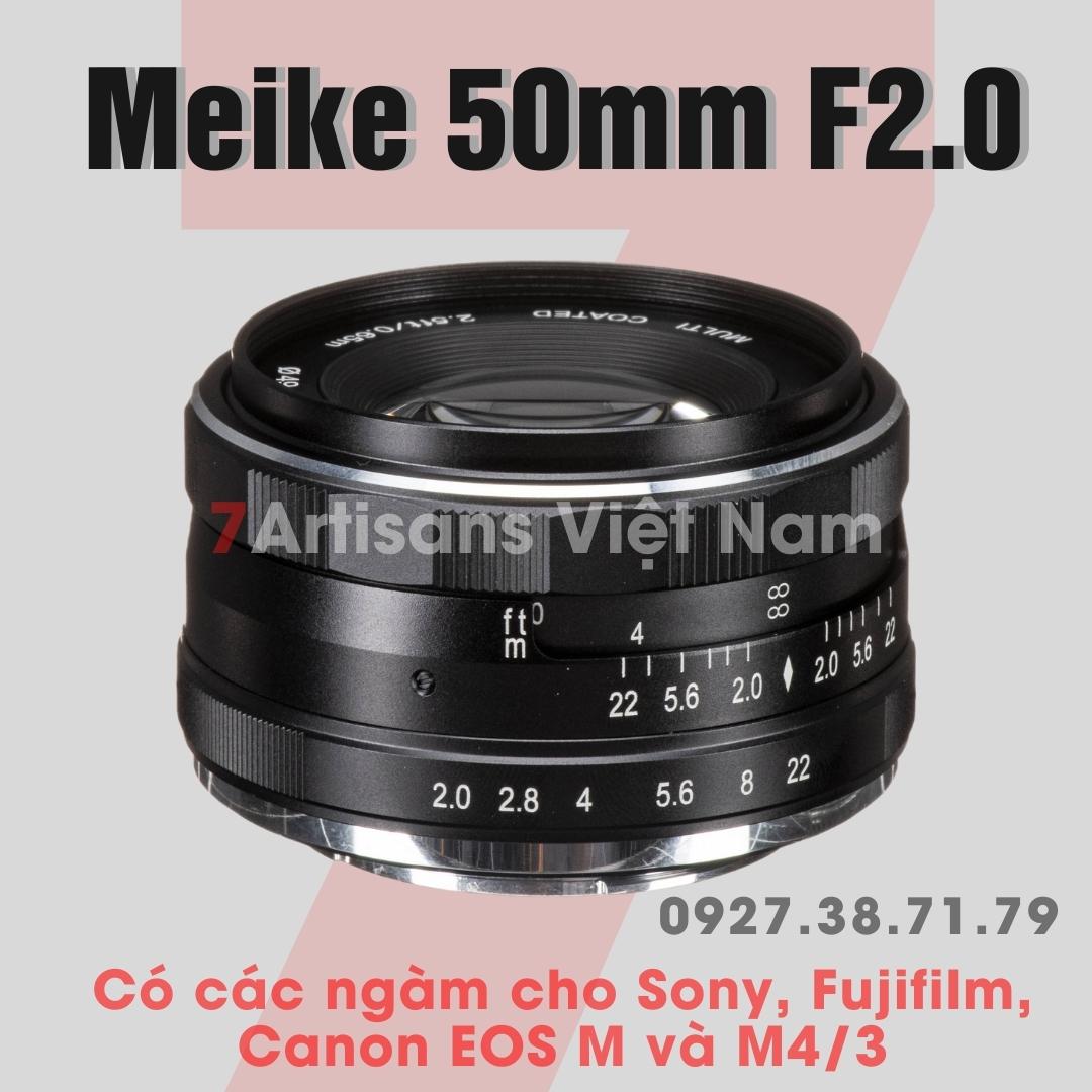 Ống kính Meike 50mm F2.0 - Lens chân dung dùng cho Fujifilm, Sony