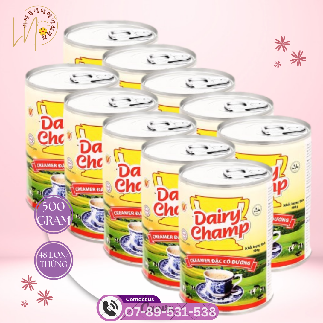 Combo 10 hộp sữa đặc có đường Dairy Champ 500 gram