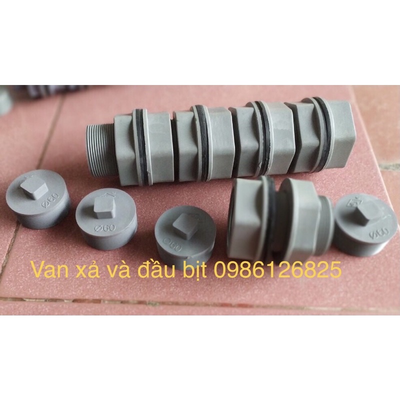 VAN XẢ BỂ BẠT HDPE, VAN XẢ ĐÁY BỂ BẠT THOÁT NƯỚC Phi 60