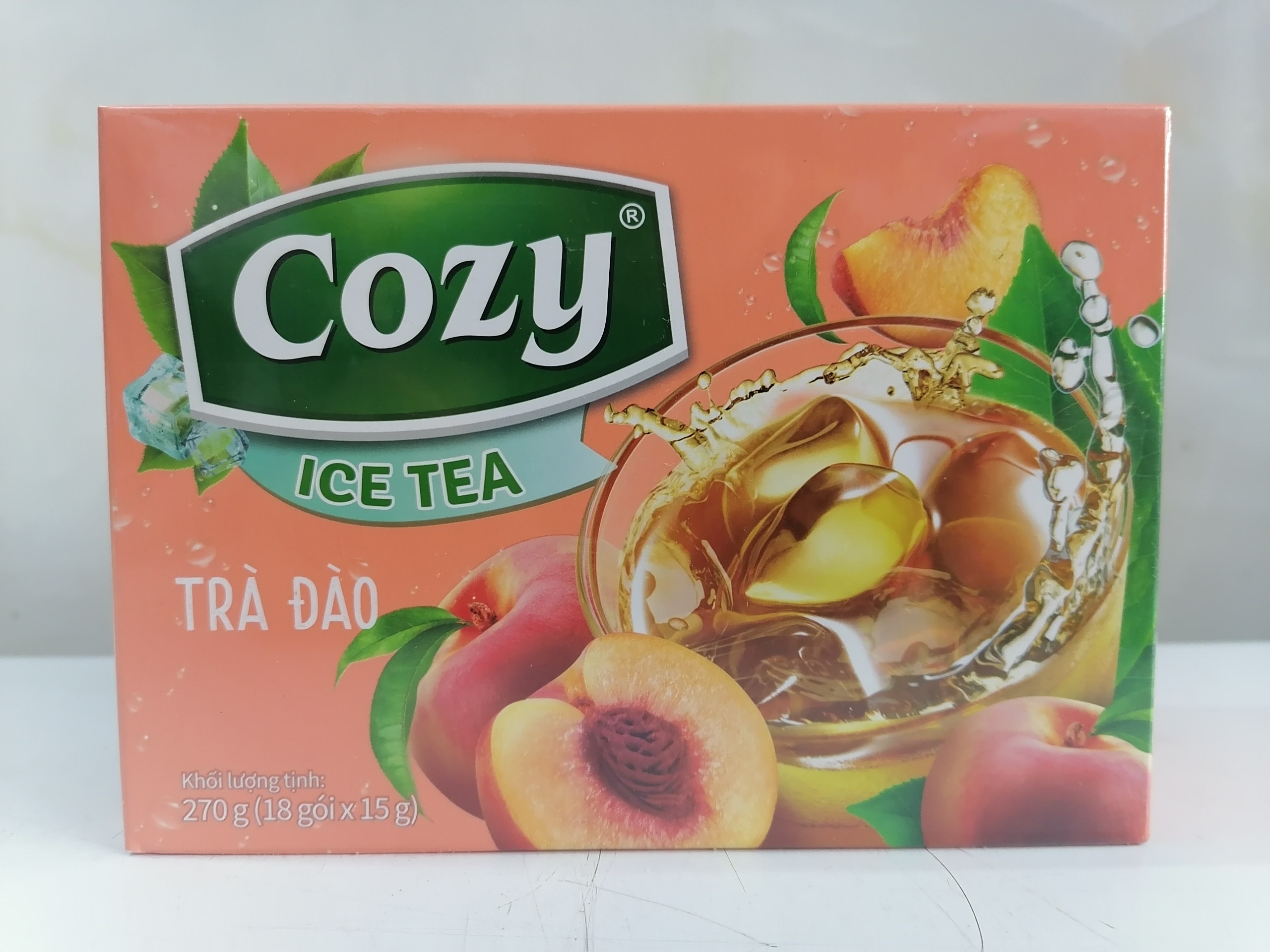 [Hộp 270g] TRÀ ĐÀO HÒA TAN [VN] COZY Peach Ice Tea (bph-hk)