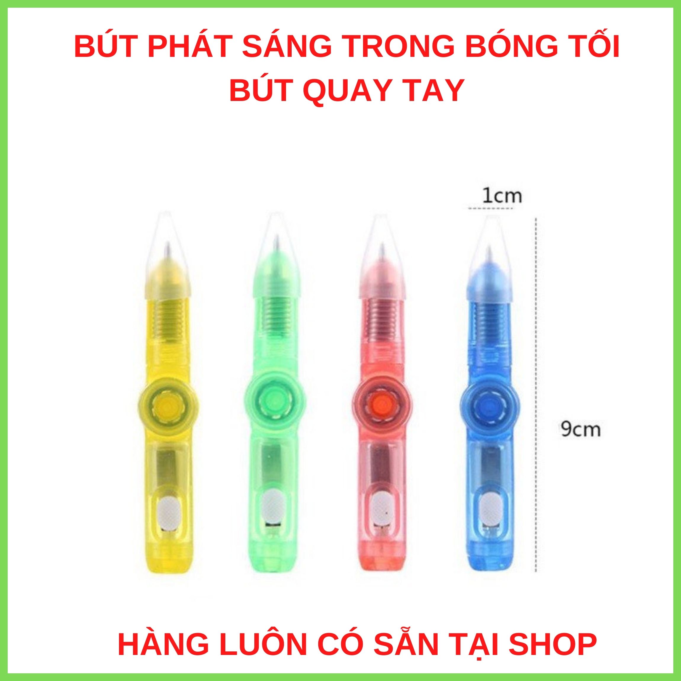 Bút Xoay Có Đèn Led, Hình Con Quay Phát Sáng ,Giúp Giảm Căng Thẳng Độc Đáo.