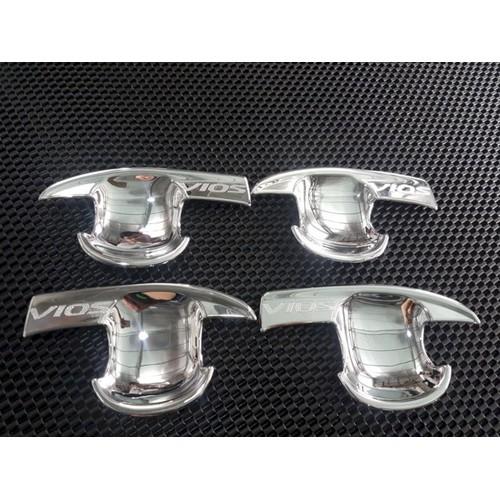 Ốp Trang Trí Hõm Cửa Xe Vios 2008 2009 2010 2011 2012 2013 Mạ Crom Cao Cấp,Bộ 4 Chi Tiết Giúp Chống Xước, Làm Đẹp Xe, Có Sẵn Keo Dính 2 Mặt, Lắp Đặt Dễ Dàng Tại Nhà