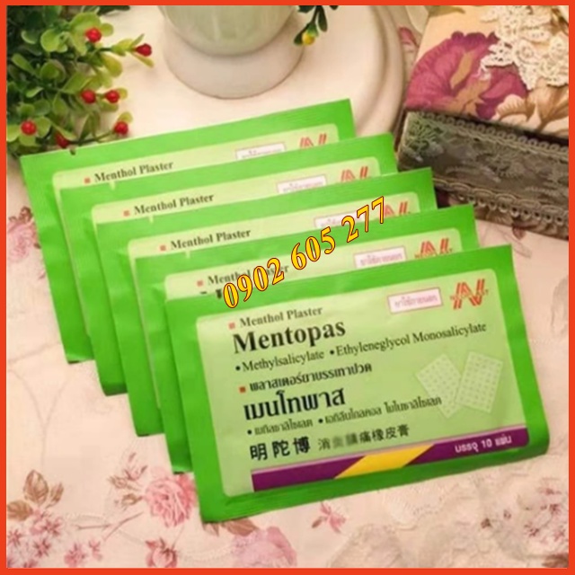 1 Gói Cao Dán Mentopas Neoplast Thái Lan (1 Gói 10 miếng)