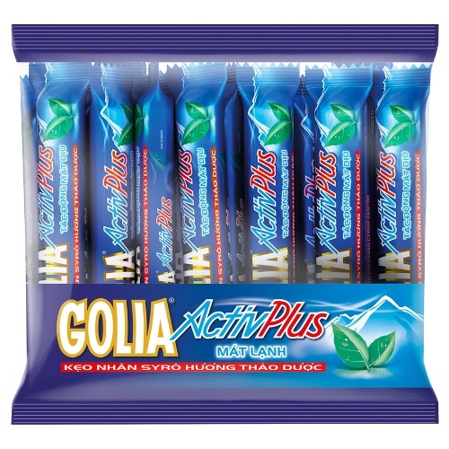 Kẹo Nhân Syrô Hương Thảo Dược Golia ActivPlus Mát Lạnh (Gói 16 thanh)