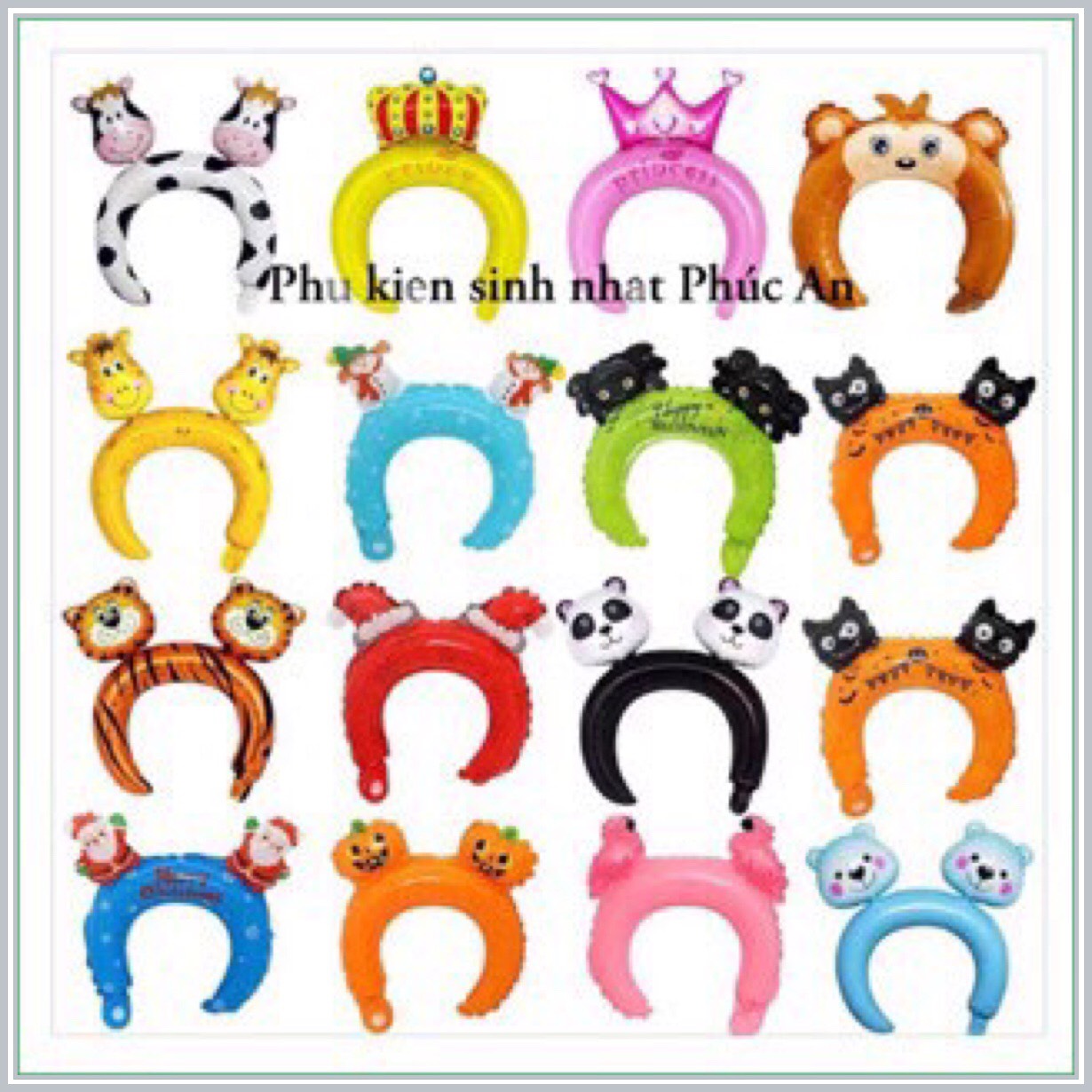 Bóng phao cài tóc dễ thương 29cm mừng sinh nhật hpbd