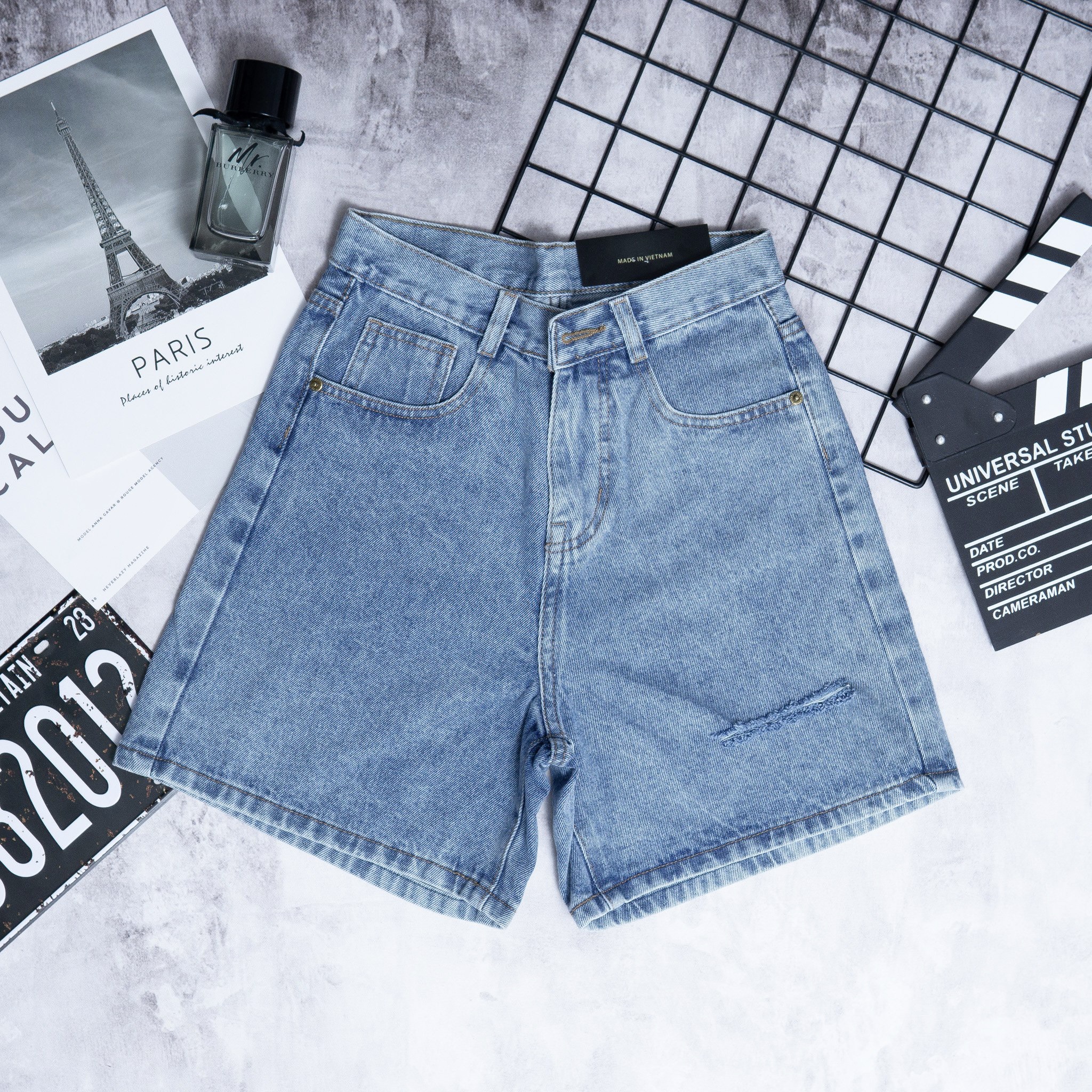 Quần Sọt Jeans Lửng Lưng Cao Chuẩn Form ULZZANG