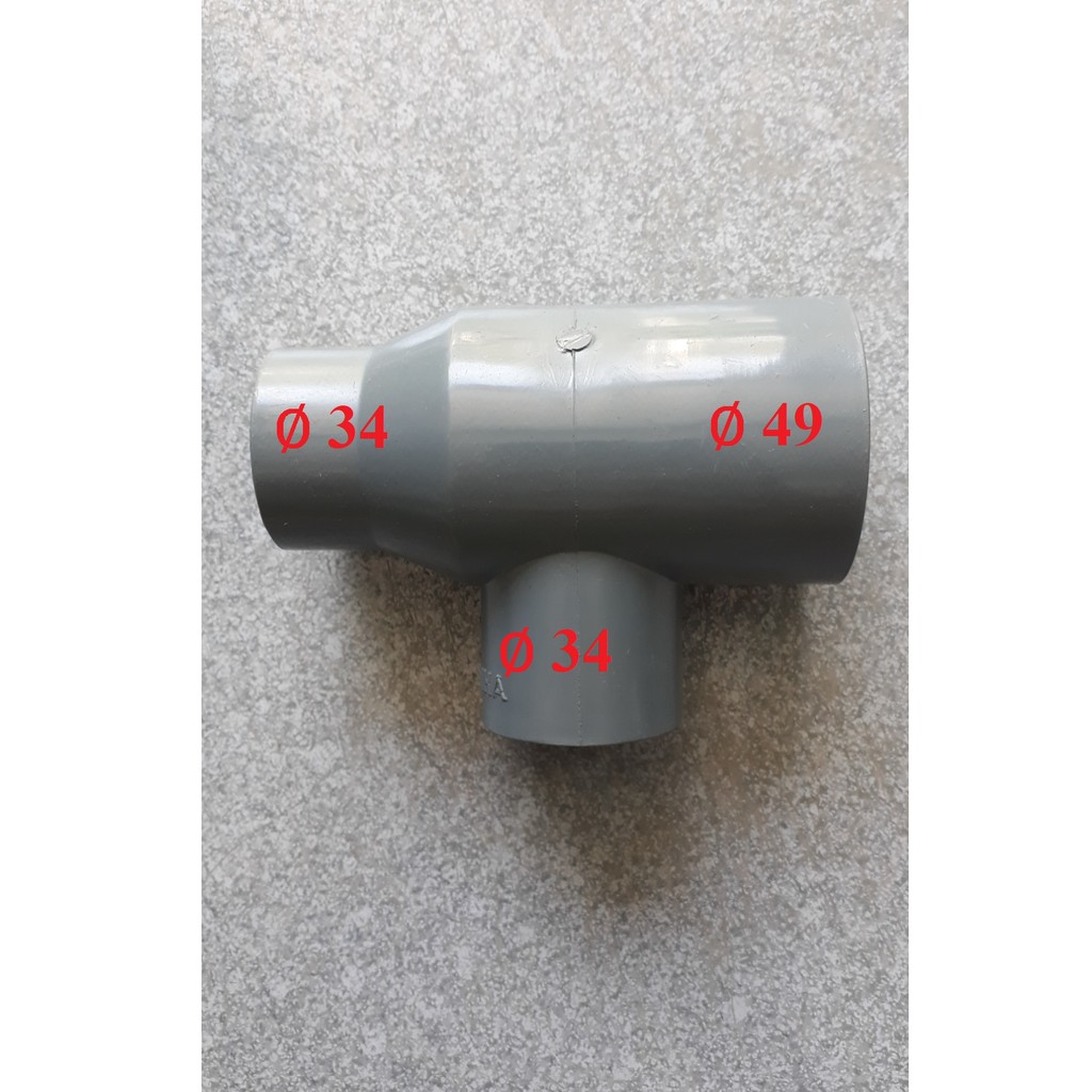 Tê giếng tê tầng 49/34/34 pvc chuyên dùng cho ngành nước