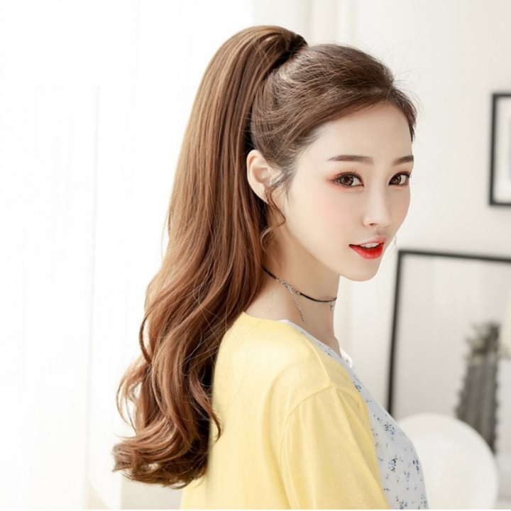 Tóc cột nữ Hàn Quốc , tóc cột nữ giúp dày tóc có 3 màu ( đen, nâu, vàng)