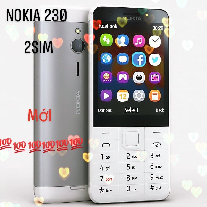 NOKIA 230/  2sim  cầm chắc tay/ đủ phụ kiện