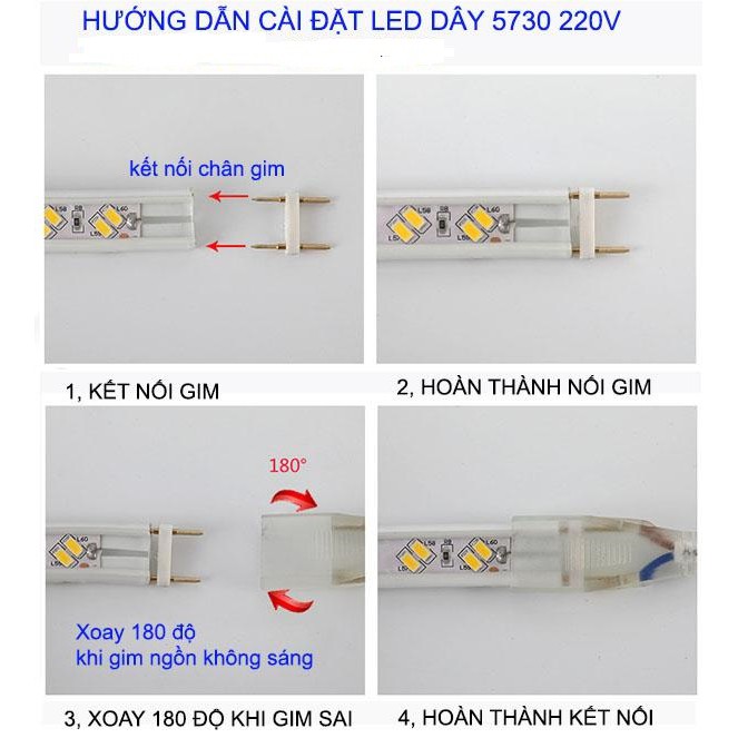 Đèn Led dây đôi 5730 siêu sáng 2 hàng chống nước IP65 ( Đơn giá / 1 mét )