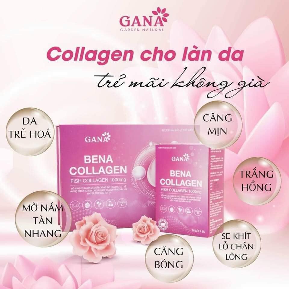 (hcm)BỔ SUNG COLLEN DẠNG BỘT BENA COLLAGEN GANA( HỘP 15 GÓI dùng thử)