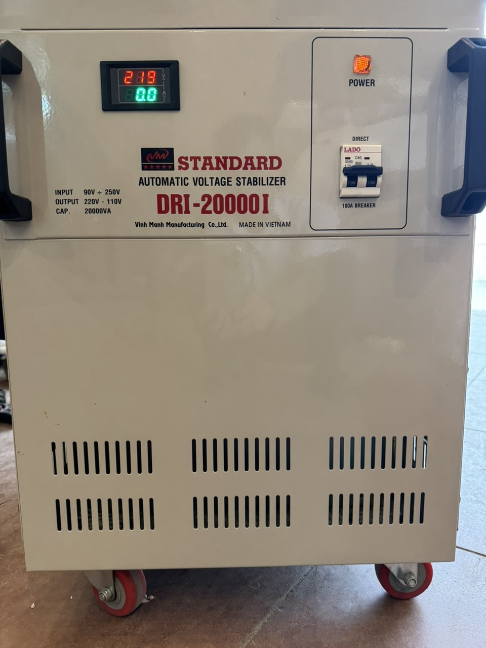 ỔN ÁP STANDARD 20KVA dải 50-250v